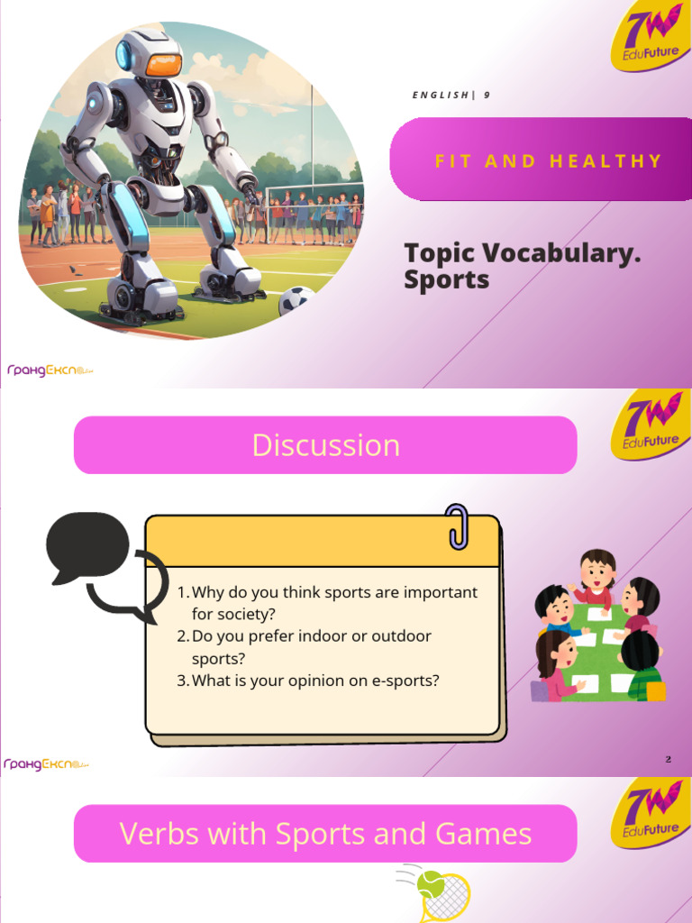 Sport Vocabulary B1 Presentation Pdf