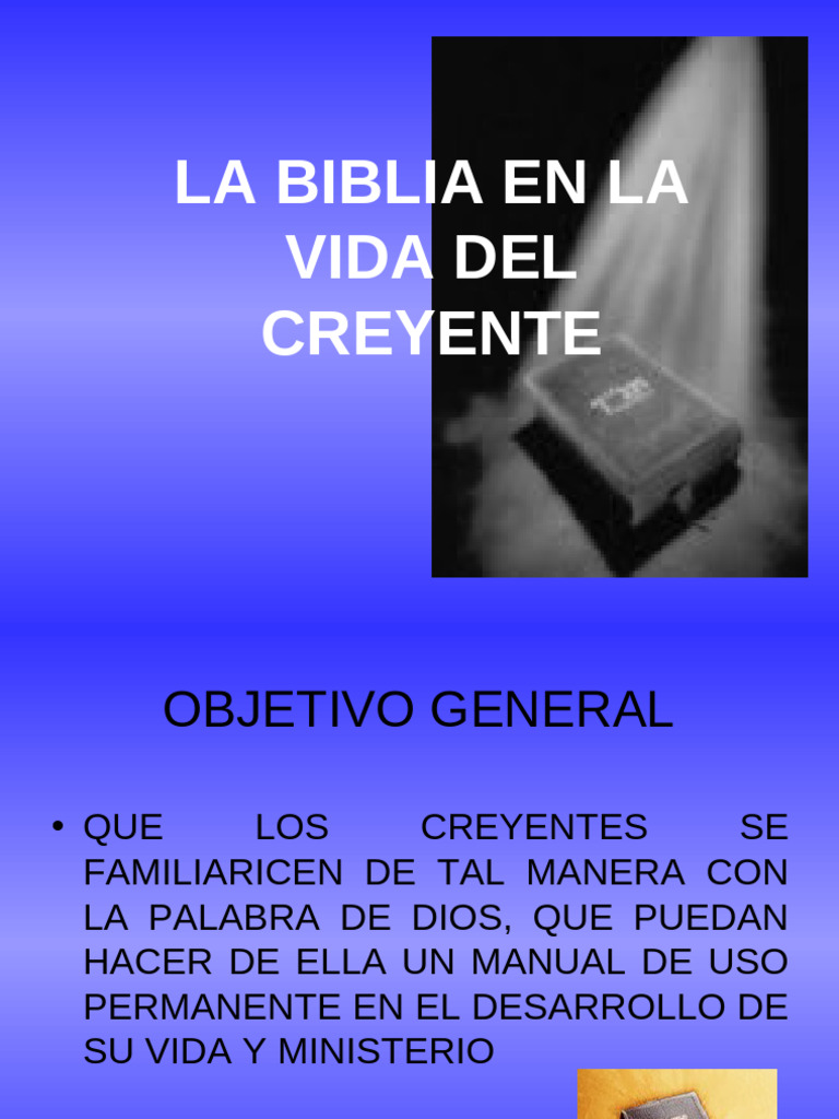 La Biblia en La Vida Del Creyente | PDF