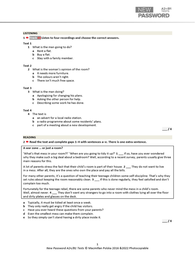 New Password A2+ B1 UT 3A | PDF