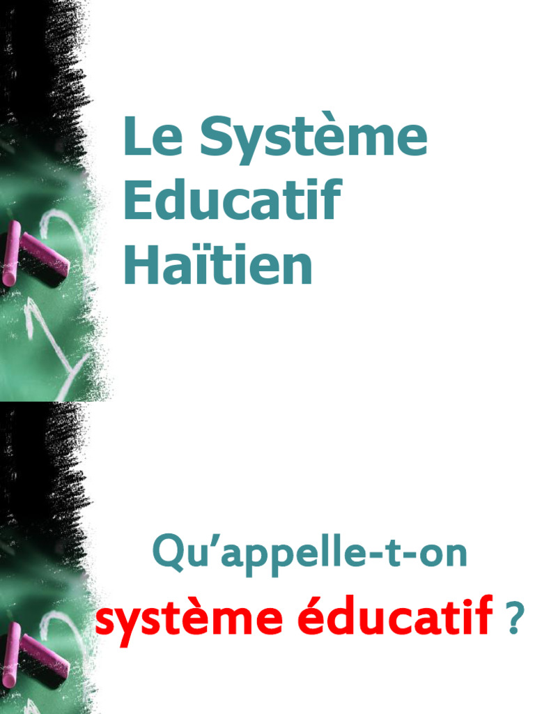 Le Système Éducatif Haïtien | PDF