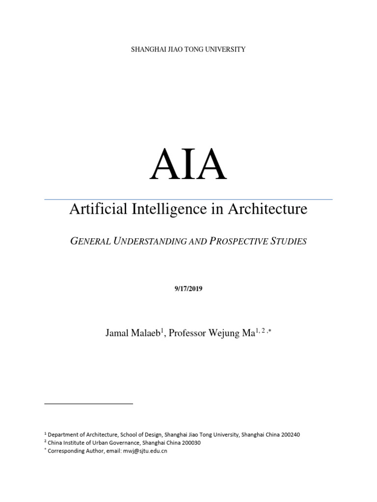 AIA Artificial Intelligence in Architect | PDF