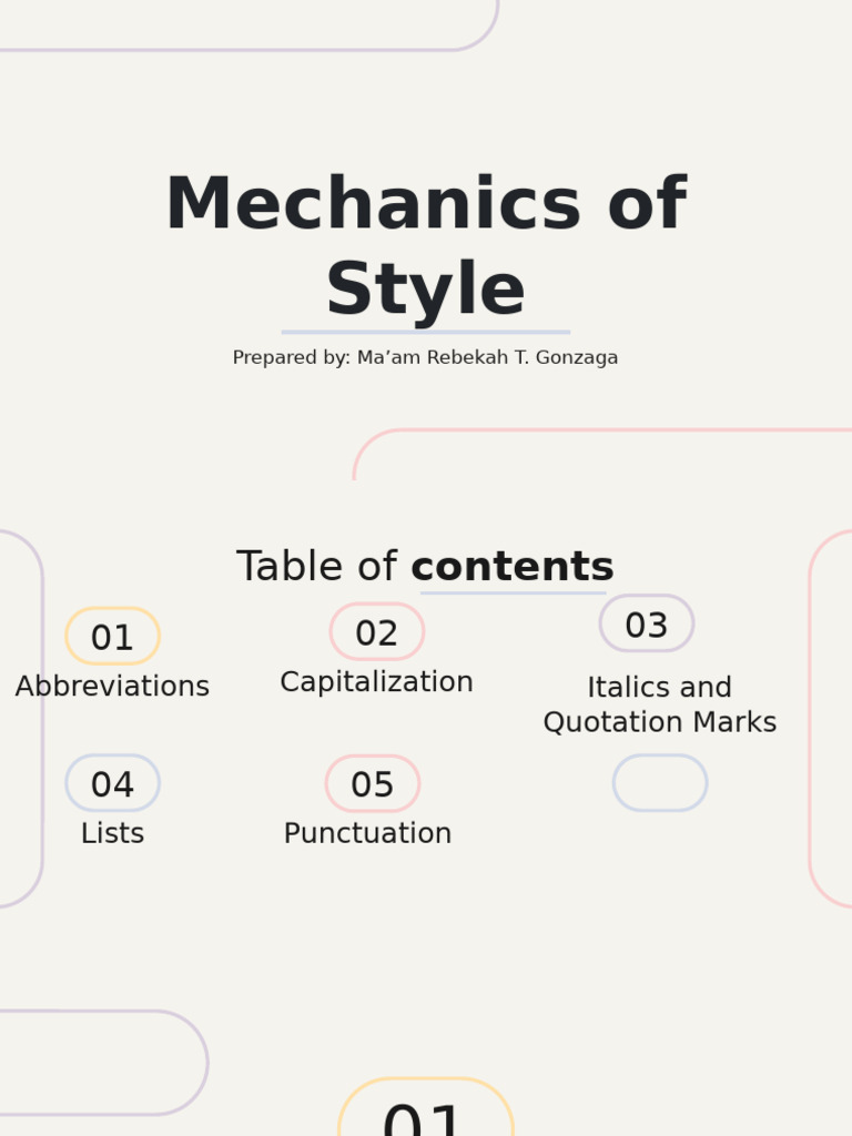 Mechanics of style pdf apa style human communication