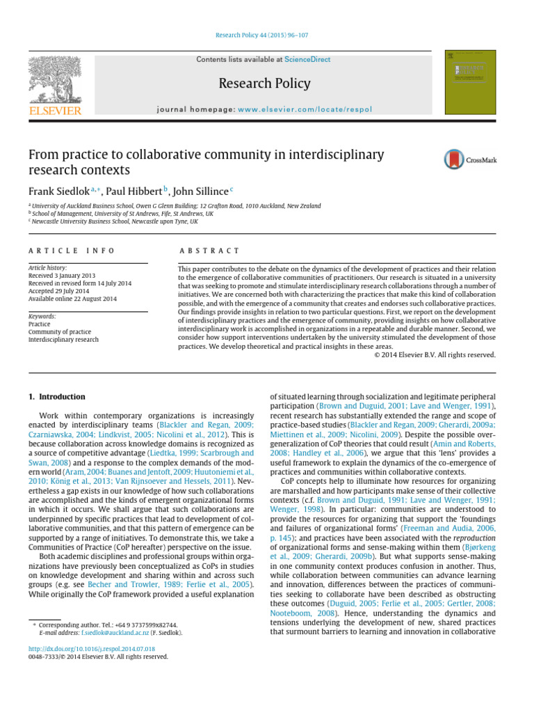 From Practice To Collaborative Community | PDF