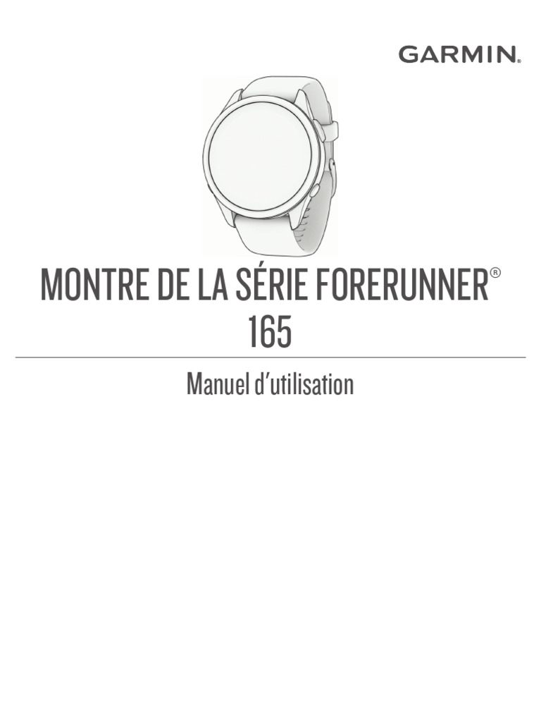 Forerunner 165 Series OM FR-FR | PDF