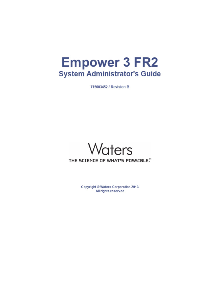 Empower 3 Sys Admin Guide - 715003452rB | PDF