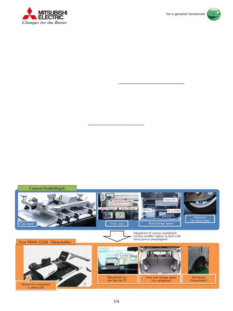 Mitsubishi Electric Launches Mobile Mapping System For Overseas Market ...