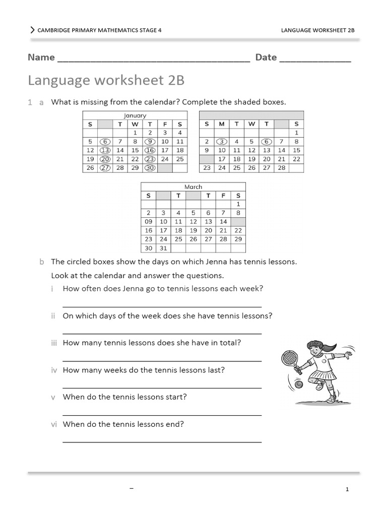 Prim Maths 4 2ed TR Lang Ws 2b | PDF
