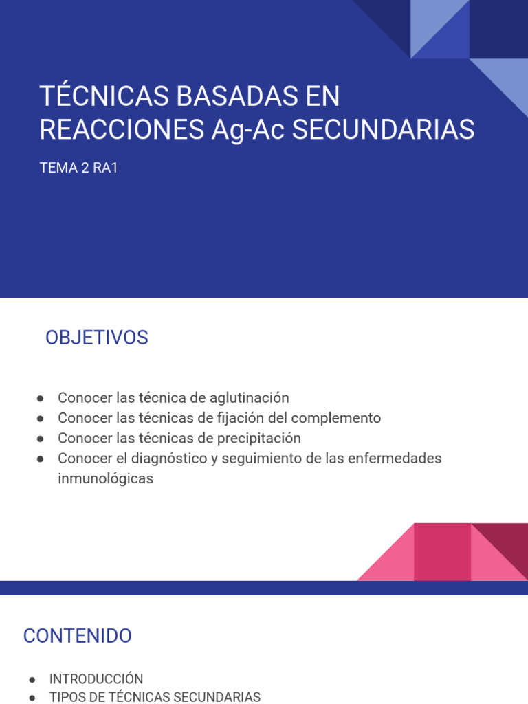 Tema 2 Técnicas Basadas en Reacciones Ag-Ac Secundarias | PDF