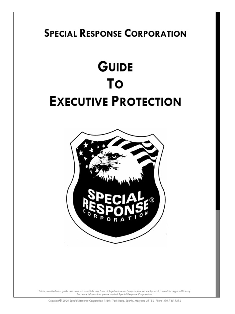 SpecResp Guide To Executive Protection 2020 | PDF