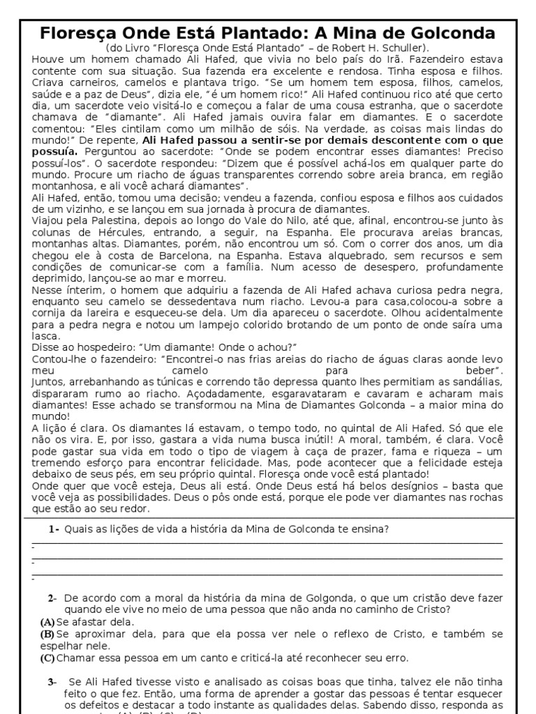 Floresça Onde Está Plantado | PDF
