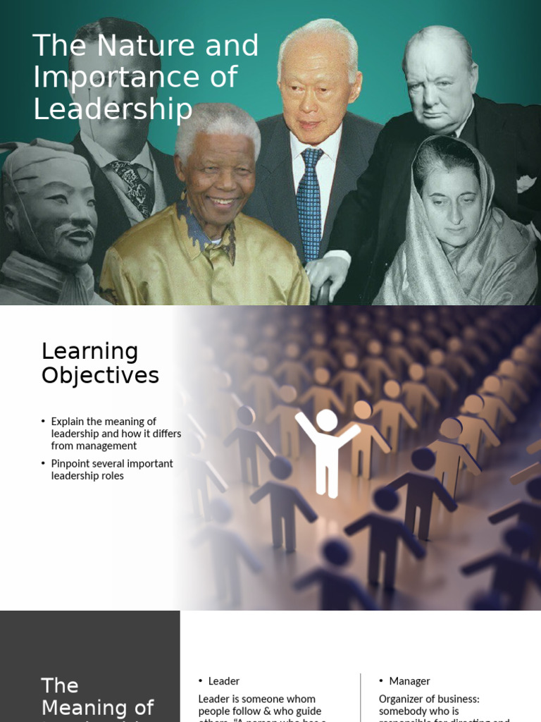 Lecture 1 - The Nature and Importance of Leadership | PDF