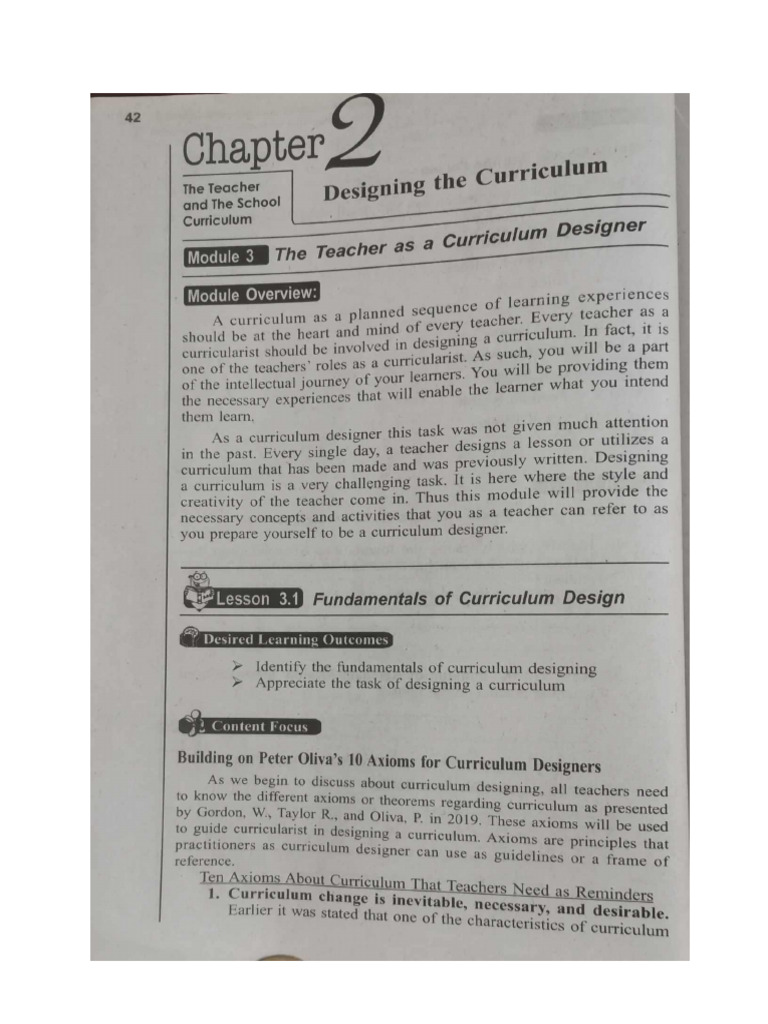 Fundamentals of Curriculum Design | PDF