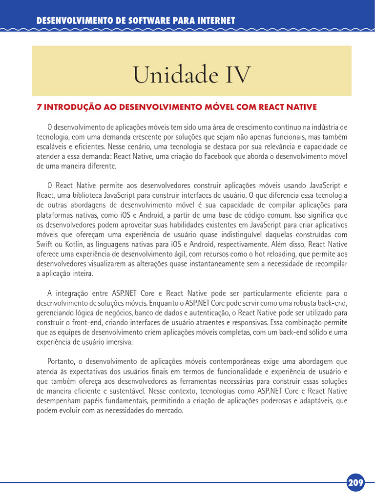 Desenvolvimento Móvel com React Native | PDF | Autenticação | Script Java