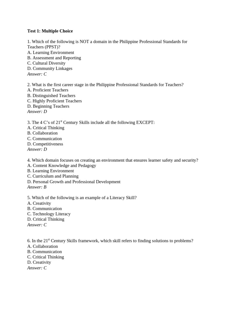 Ed 102 Unit 2 Assessment Test | PDF