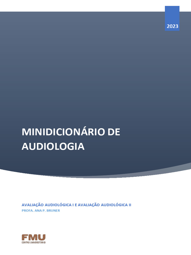Minidicionário Audiologia Pdf