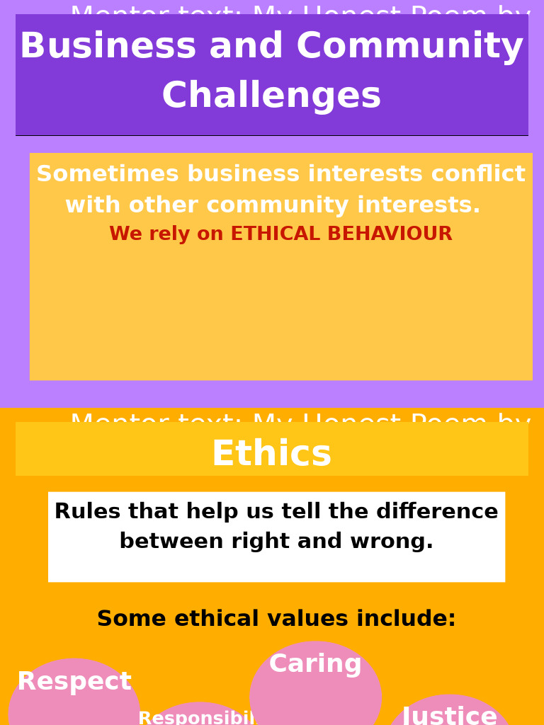 Student Notebook-Business and Community Challenges | PDF