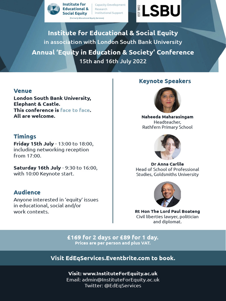 Equity in Education Conference 2022 | PDF | Wellness | Lifestyle