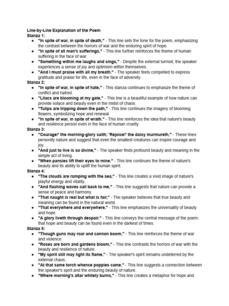 Line by Line Explanation in English | PDF