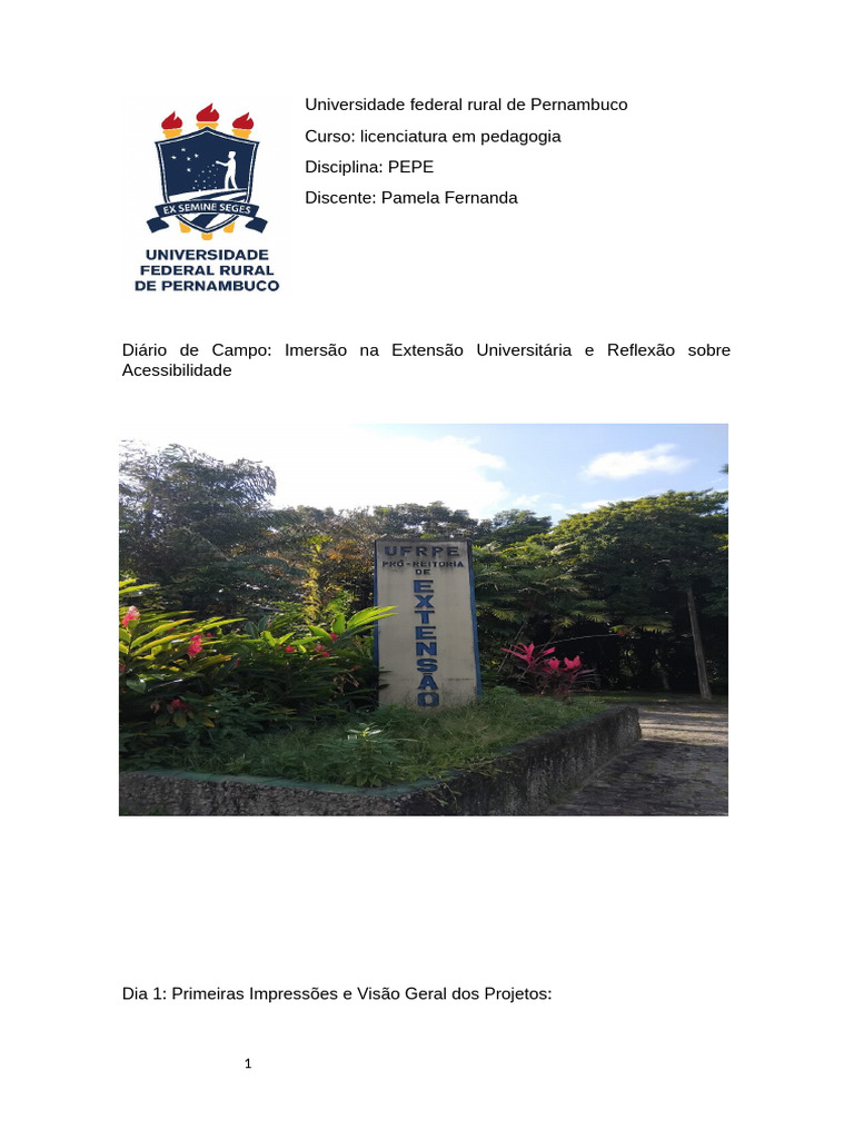 Universidade Federal Rural de Pernambuco-1 | PDF