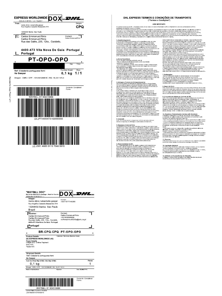 Dhl pdf