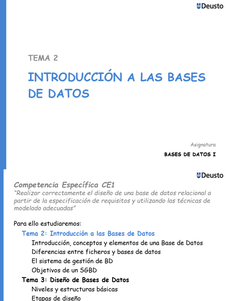 Introduccion A Las Bases de Datos | PDF