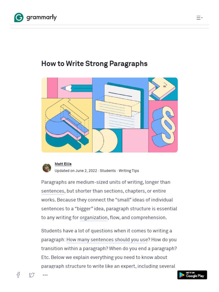 Grammarly Paragraph Summarizer