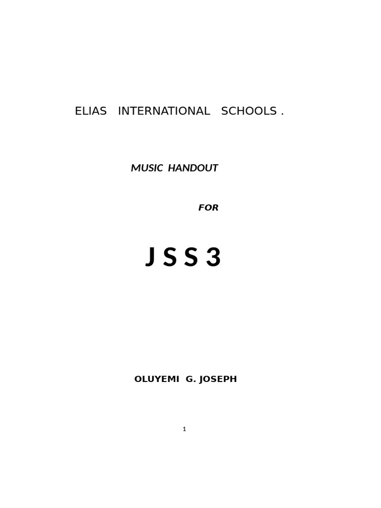 JSS3 Alpha Term Music Enote PDF