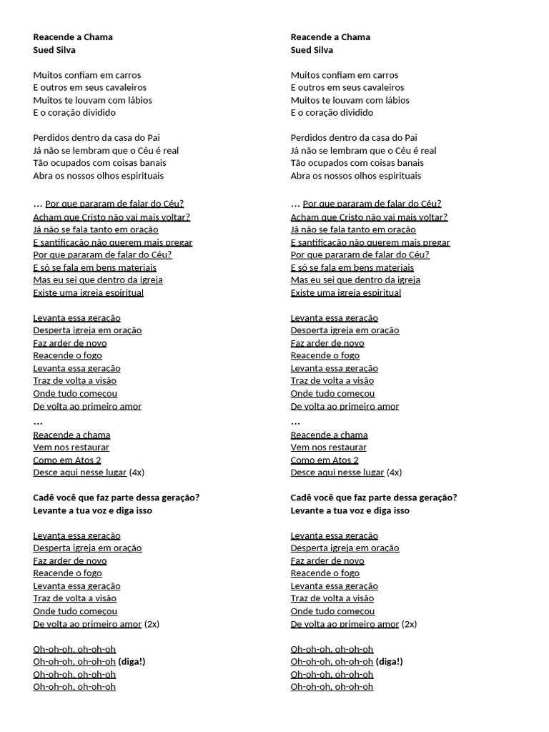 Reacende A Chama | PDF