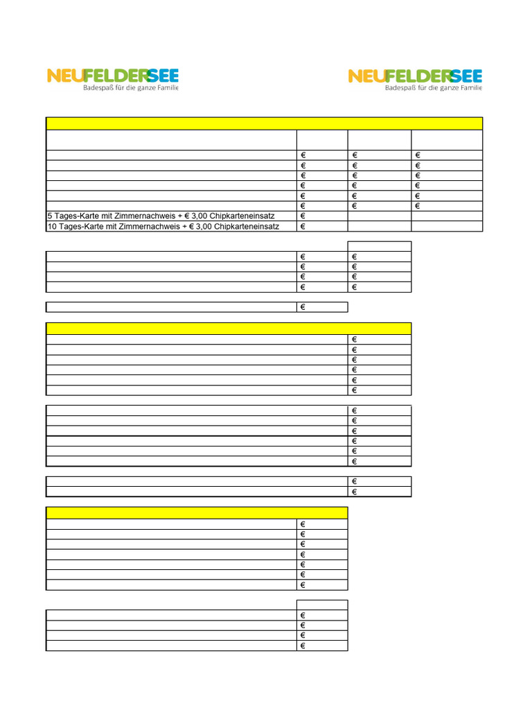 Preisliste - 2024 - Kopie | PDF