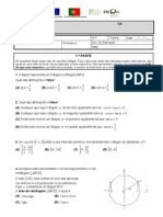 Matemática 11o Ano - Ficha de avaliação versão B