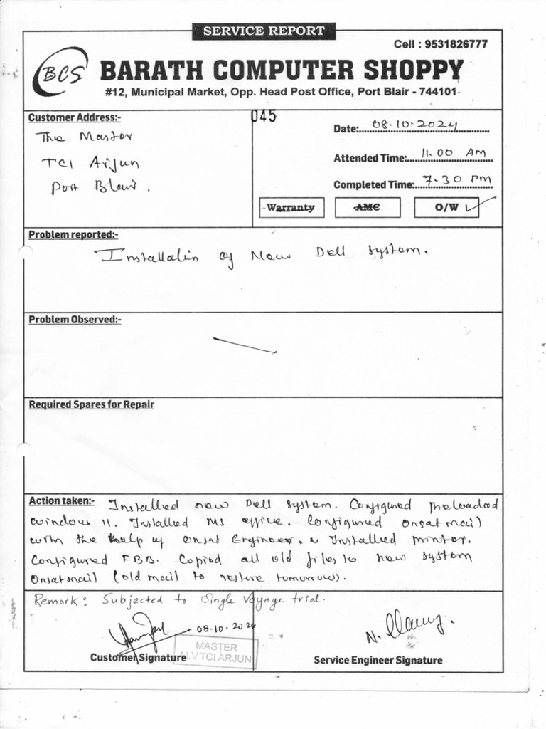 Bridge Communication PC Installation Report004 | PDF