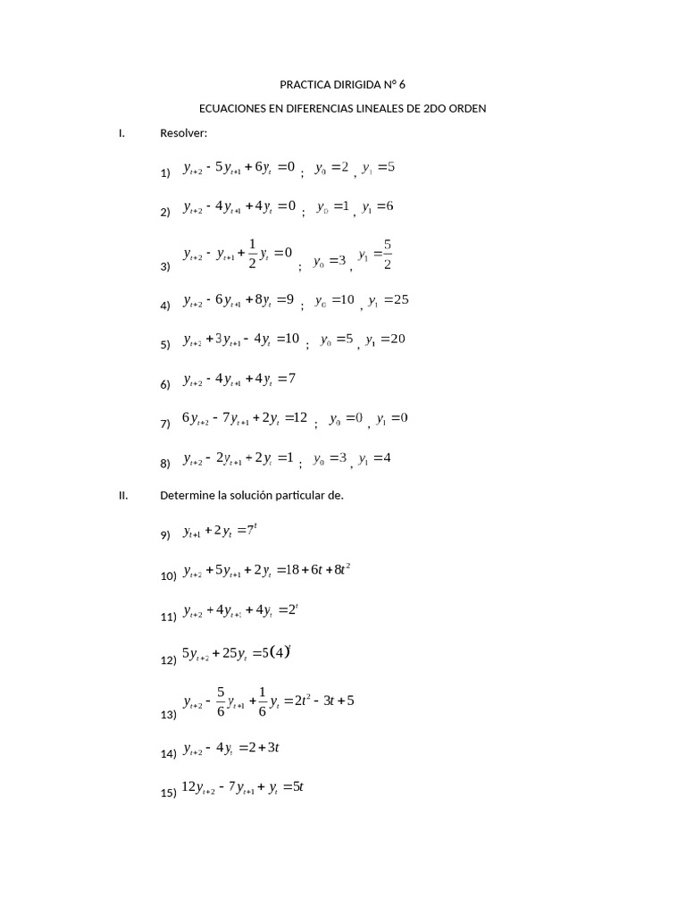 Practica Dirigida N 6 | PDF