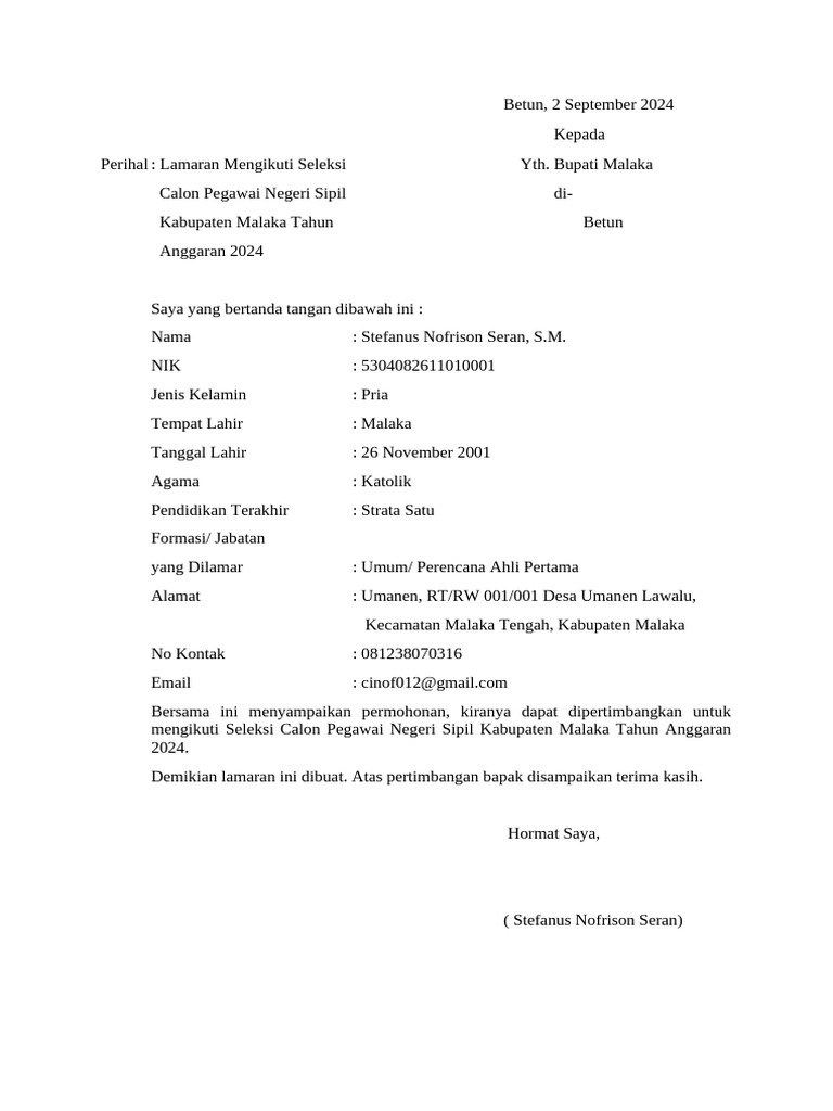 Lamaran open pdf