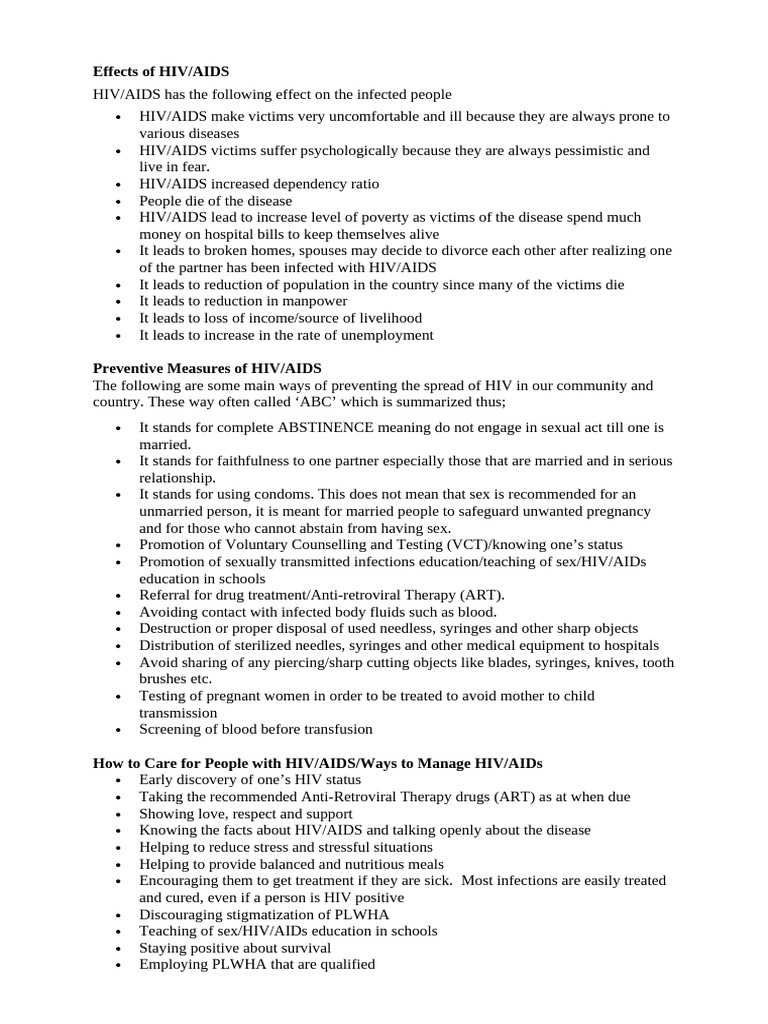 HIV and AIDs | PDF