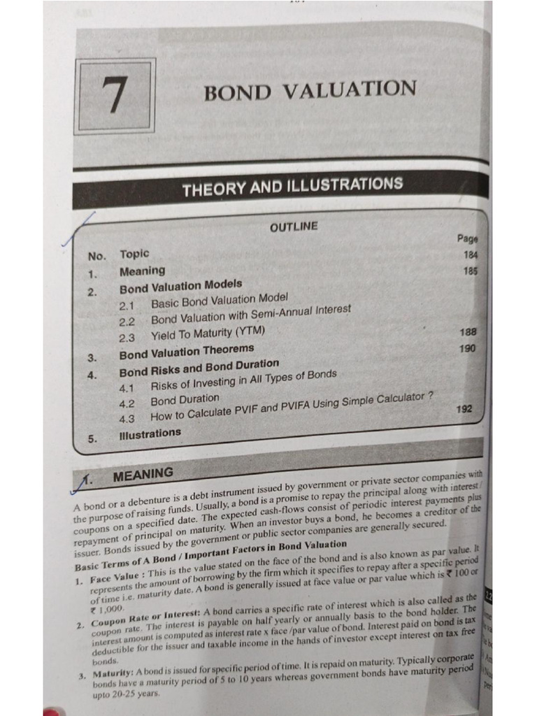 Sapm - Unit 2-Bond Valuation Notes | PDF