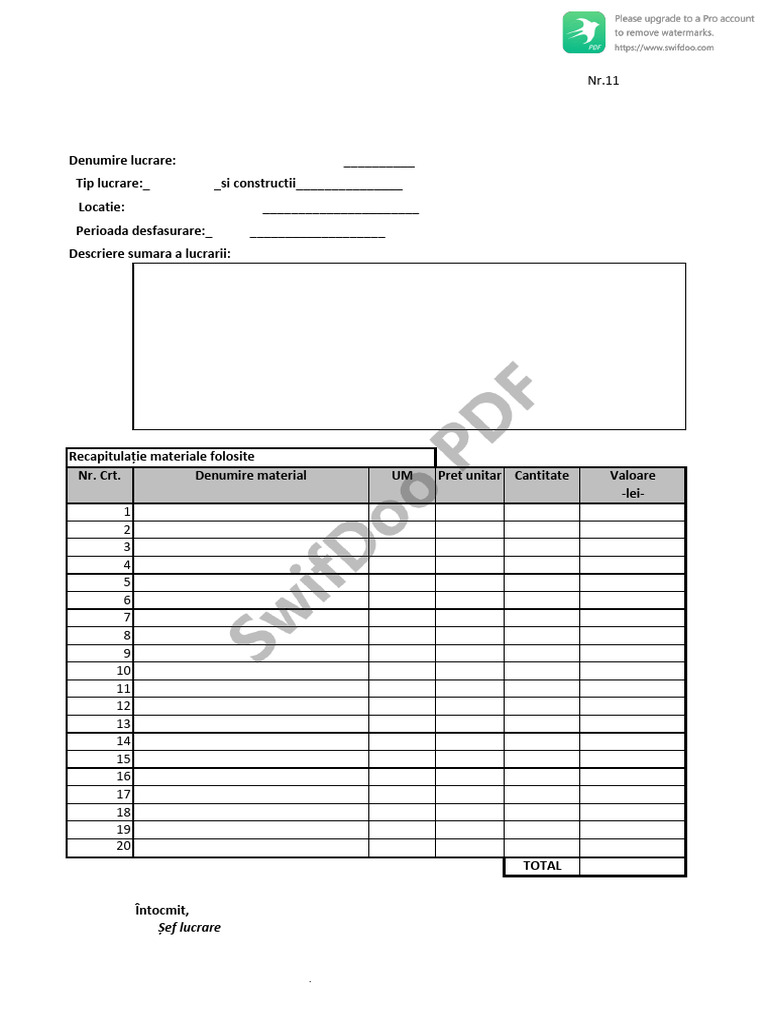 Deviz Lucrare Hărmanului | PDF