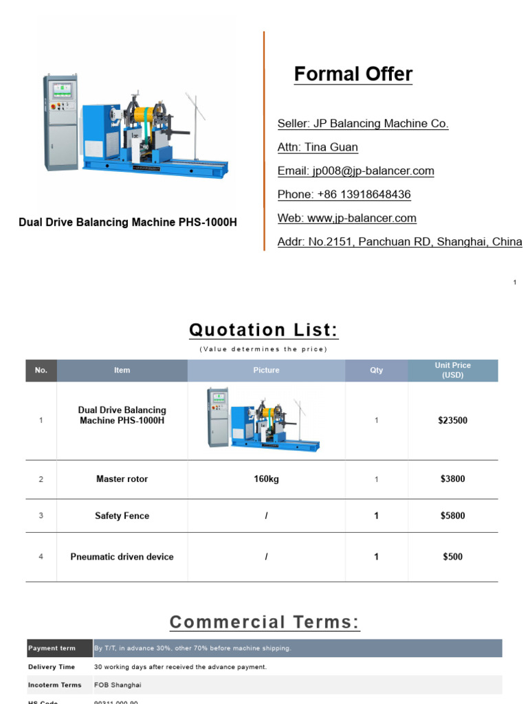 JP800 Login for Balancing Machine PHS-1000H | PDF