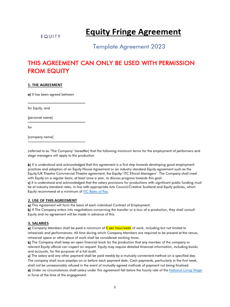equity-fringe-agreement-2023 | PDF