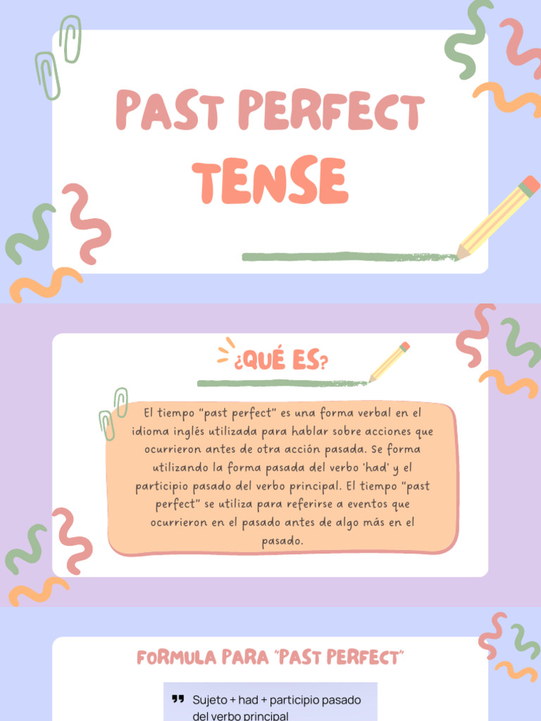 Guía Completa del Past Perfect Tense | PDF | Linguistics | Language ...
