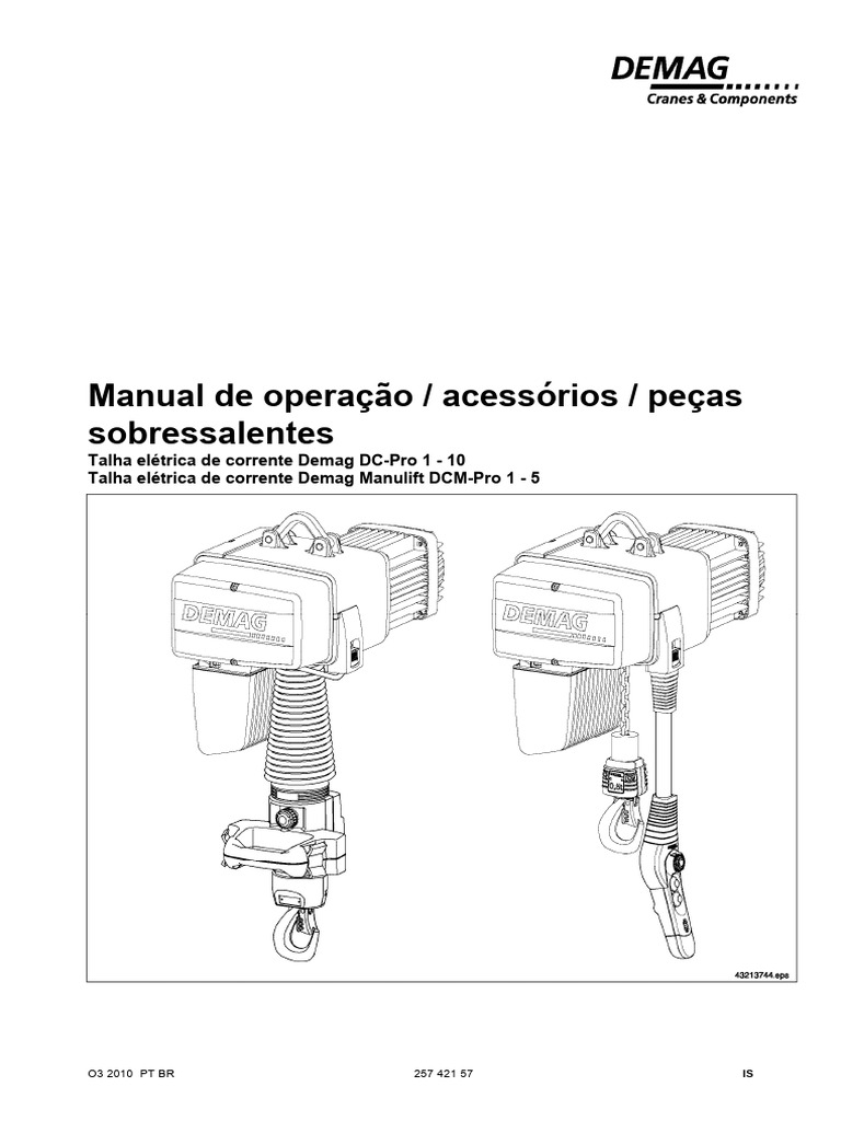 Manual Talha DC Pro 1-10 e Manulift 1-5 | PDF