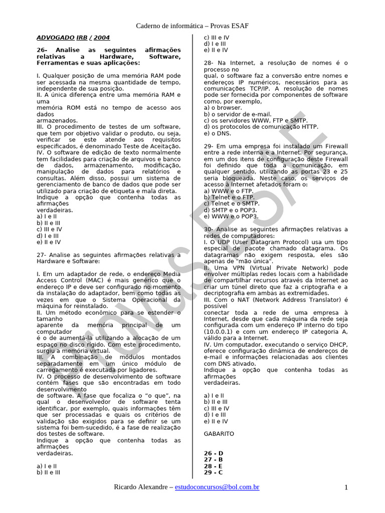 Provas ESAF | PDF