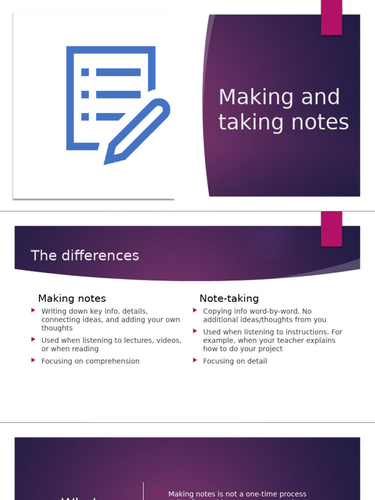 Making Notes | PDF