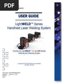 LightWeld 1500XR User's Manual