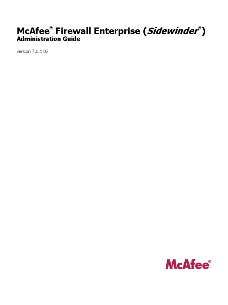 Mcafee Firewall Admin Console