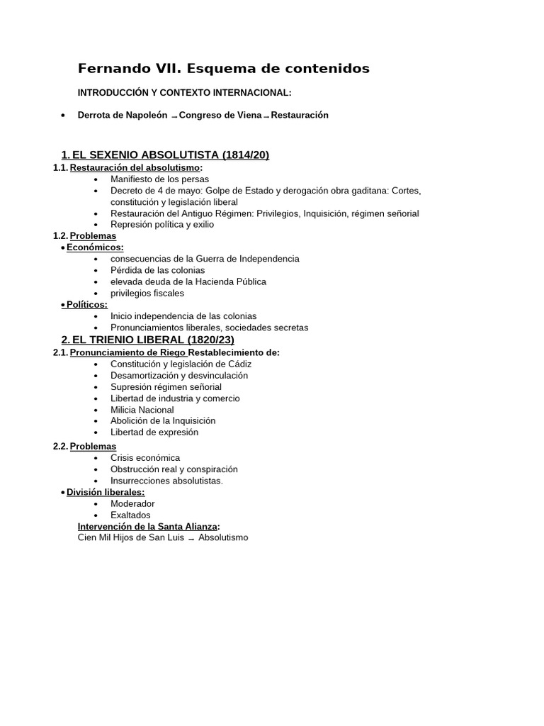 Esquema Tema 5 Historia | PDF