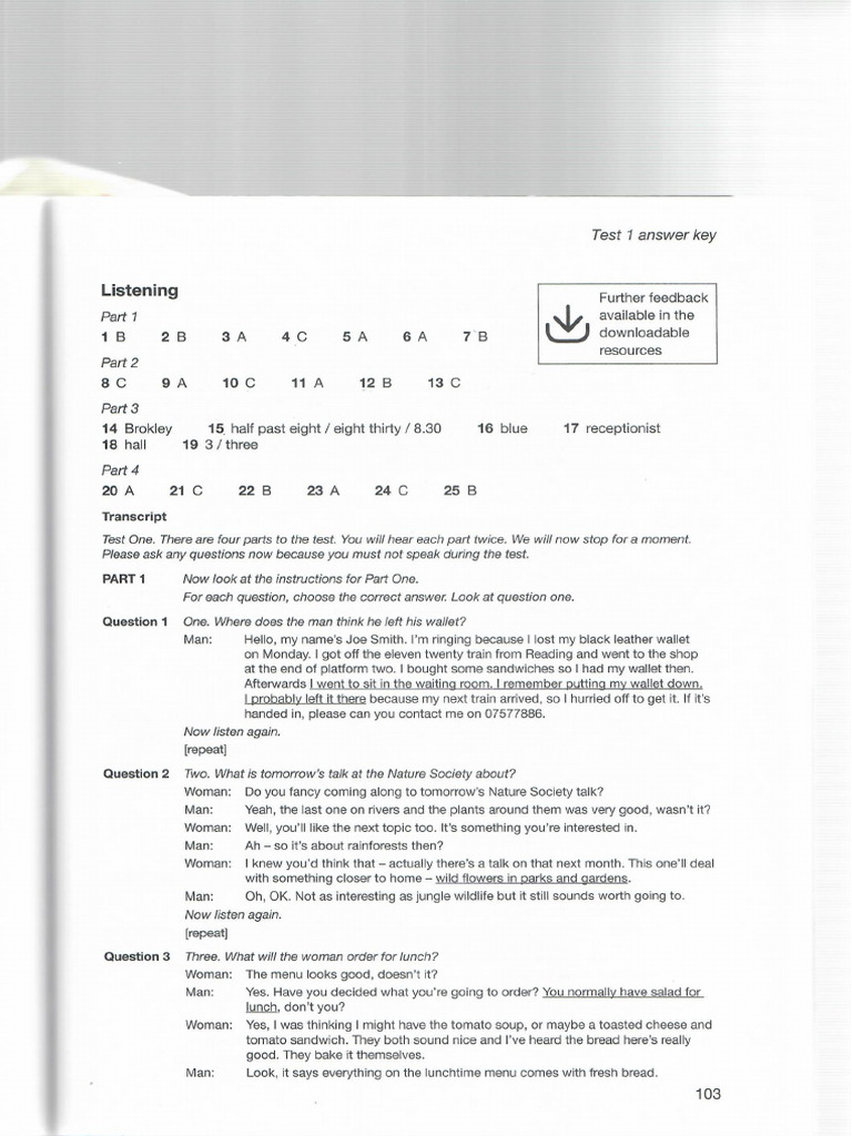 Tapescript Tst 1 Adults | PDF