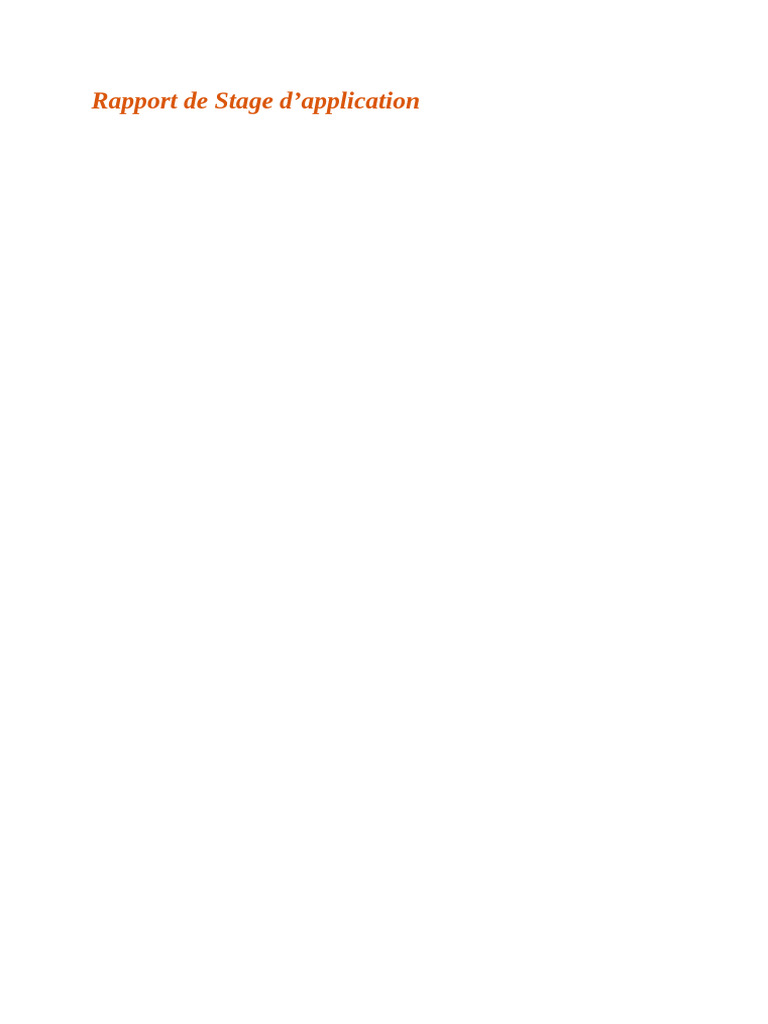 Rapport de Stage TGR | PDF