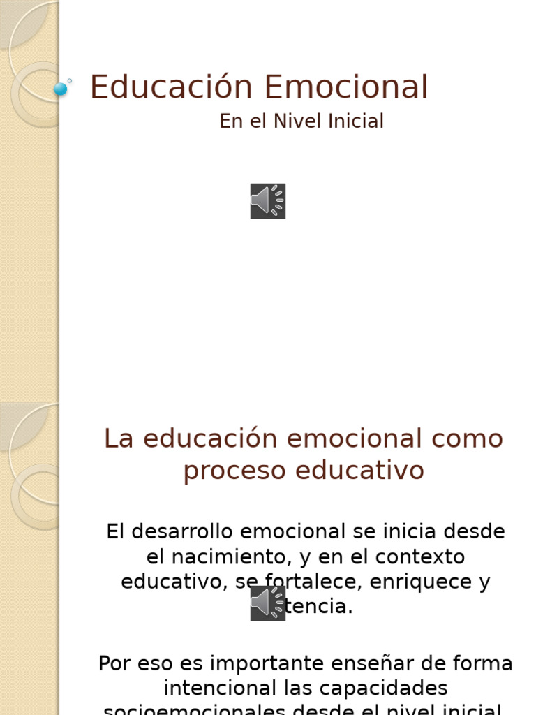 Educacion Emocional en El Nivel Inicial | PDF