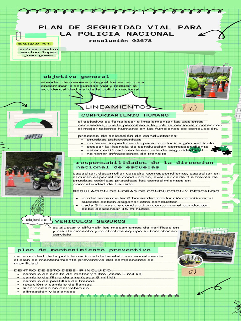 Plan de Seguridad Vial para La Policia Nacional | PDF