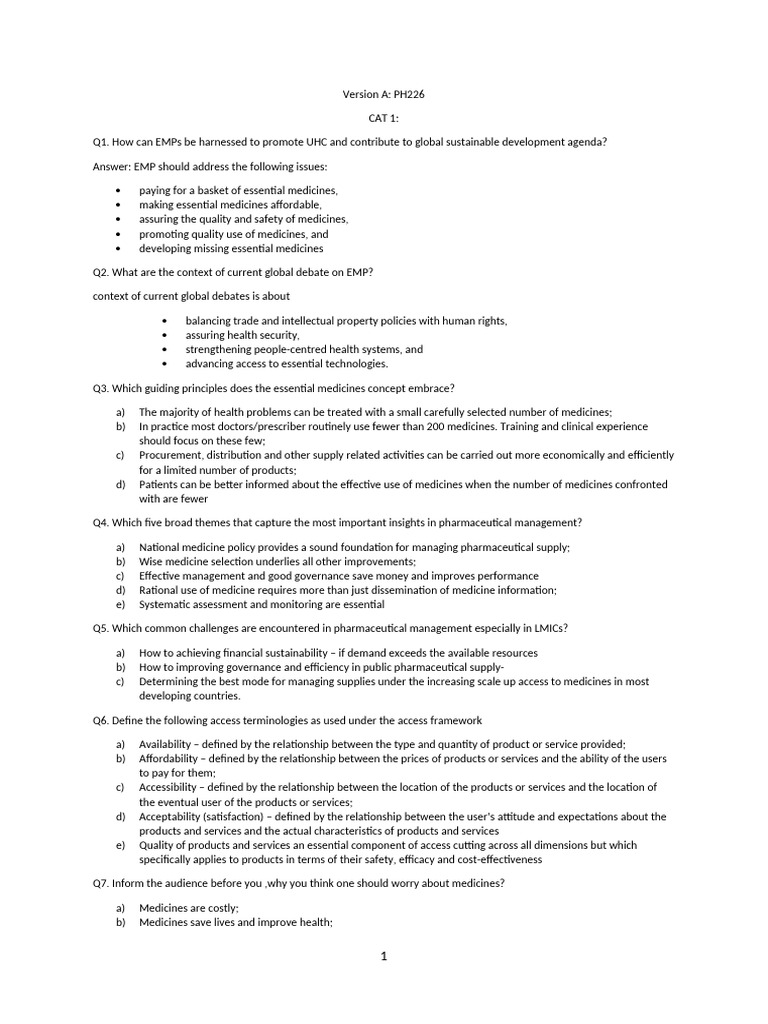 Essential Medicines Policy Insights | PDF | Letter Of Credit | Business